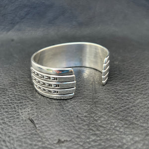 L Stamped Ingot Cuff