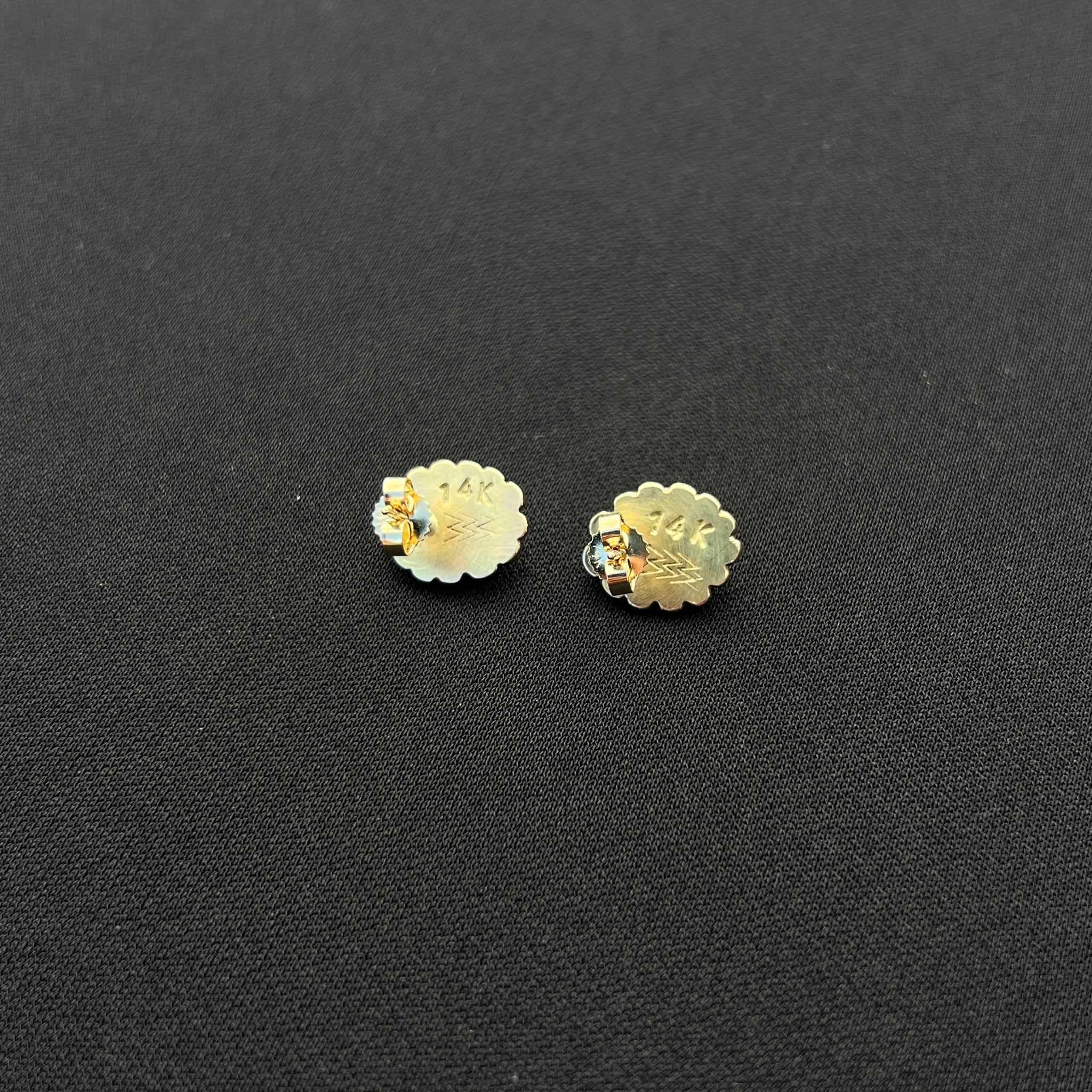 14k Gold Earrings w/ Red Sea Coral