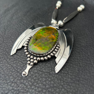 Phoenix Pendant w/ Ammolite